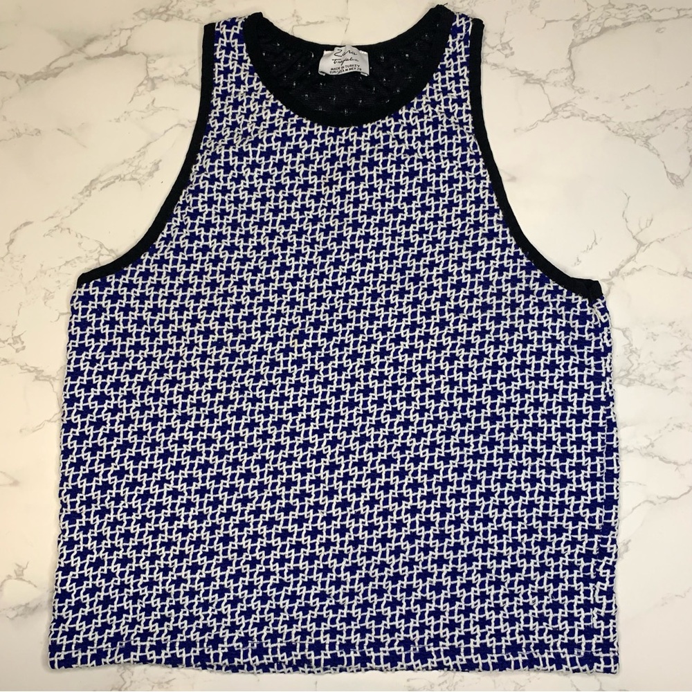 Zara Knit Tank Top Blue